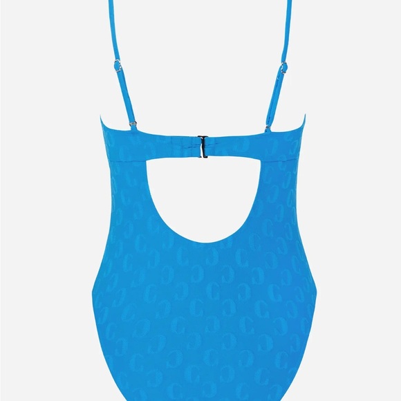 Cupshe jacquard wired high waisted Blue Women's Swimwear Sz XL nwt 008 - Picture 11 of 11
